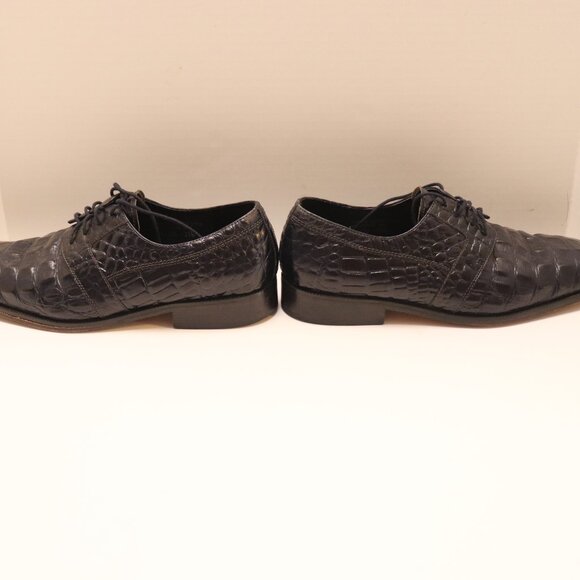 Giorgio Brutini Men\'s Dress Shoes Woven Black Leather Shoes Size 11M NO 934493